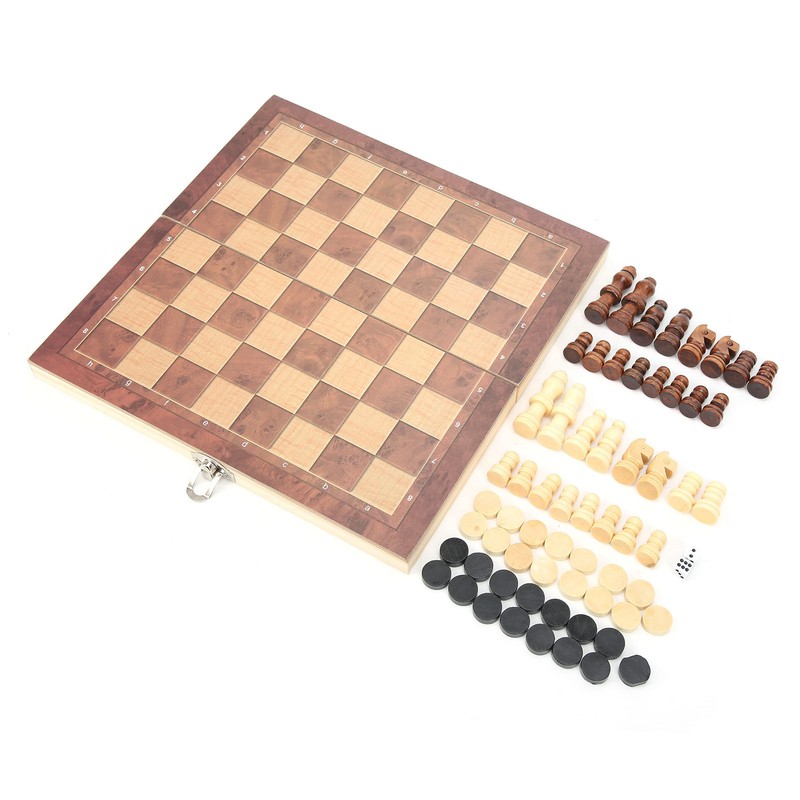 3‑In‑1 Chess Checkers Gobang Folding Chess Board Portable Interactive Chess