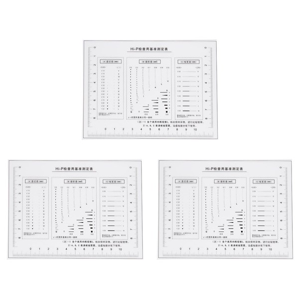 sourcing map 3pcs High Precision SEC Size Estimation Chart 152x113mm
