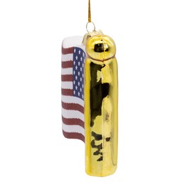 Kurt Adler 4.5-inch Noble Gems™ Glass American Flag Ornament