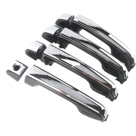 HLBTK 69210-60170 Exterior Door Handles - Front Rear Left Right Side Compatible with 2010-2021 Lexus GX460 Toyota 4Runner Replace# 69250-60060 Set of 4 (Chrome Finish, Replacement Part)