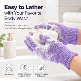 Guante Exfoliante Corporal y Facial (4 Pares) Limpieza Profunda para una Piel Renovada