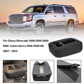 AOUTTUOA Armrest Console Jump Leather Seat Cover Compatible with Chevy Silverado GMC Yukon Sierra 2007 2008 2009 2010 2011 2012 2013 2014 (Leather Part Only) Leather Center Console Cover