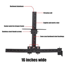 CHICIRIS Cabinet Hardware Jig, Aluminum Alloy Cabinet Handle Jig Tool, Cabinet Handle Template, Punch Locator, Drill Template Guide, for Doors, Drawers