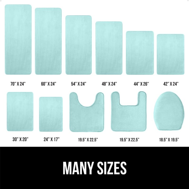 Gorilla Grip Thick Memory Foam Bath Rugs, Soft Absorbent Velvet