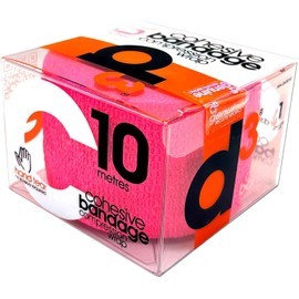 d3 Cohesive Bandage Compression Football Sock Tape Shinguard Wrap 50mm x 10m (Pink, 1 Roll) - Physio Fitness Gym Sports Wrist Ankle Injury Support Strapping Pet & Vet Wrap Cats, Dogs, Horses