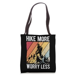 HIKE MORE WORRY LESS Hiking Outdoor Adventure Tote Bag