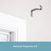 Kenney KN85305 1" Diameter Steel 3.5-4.5" Adjustable Curtain Rod Mounting