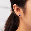 Philip Jones Lapis Heart Stud Earrings