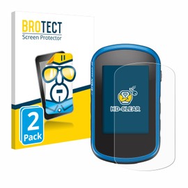 2x BROTECT HD-Clear Screen Protector Garmin eTrex Touch 35 Protector - Crystal-Clear, Anti-Fingerprint