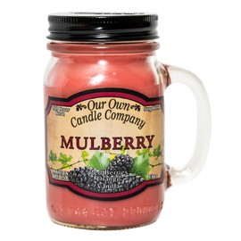 Our Own Candle Company, Mulberry Scented Mason Jar Candle, 100 Hour Burn Time, Made in The USA - 13 Ounces