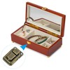 PATIKIL 1.5" x 1" 18pcs Jewelry Box Wooden Case Decorative