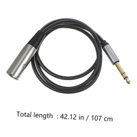 Mikinona Dual XLR Male to 6.35mm Audio Cable Adapter for Speakers Practical Audio Converter