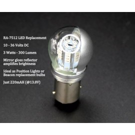 PilotLights.net Whelen A508-14 A508-28 LED Replacement | 10-40VDC | Super Bright - GREEN- BAY15s