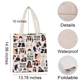 YA Fan Merch Farm Life Shopping Bag Team Cole Travel Tote Bag Romantic Comedy Lover Gift for Sisters BFF, Cole, Medium