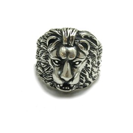 Sterling silver biker men ring solid lion 925 size L - Z++++++ Empress jewellery