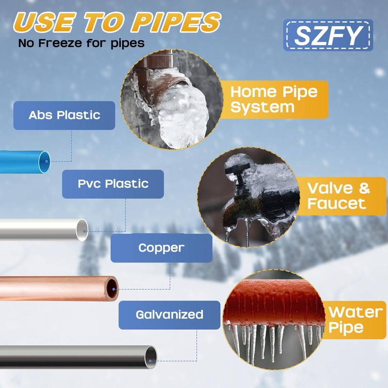 3FT~200FT Heat Tape for Water Pipes, -40°F Deicing Cable,Pipe Heat