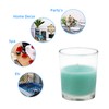 Zest Candle 12-Piece Votive Candles, Aqua Round Glass