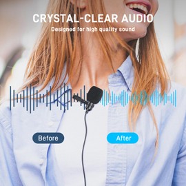 MAONO MAONO USB C Lavalier Microphone for iPhone 15, iPad, Android, Omnidirectional Condenser Lapel Mic for Recording, Interview, Video Podcast, Vlogging, YouTube, TikTok, UL11