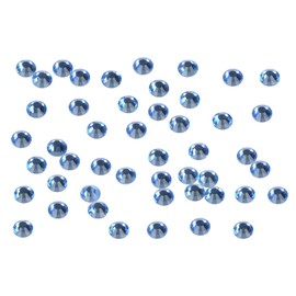 288PCS Art Nail Rhinestones non Hotfix Glue Fix Round Crystals Glass Flatback for DIY Jewelry Making with one Picking Pen (ss30 288pcs, Lt. Sapphire)