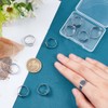 PandaHall 10 Pieces 304 Stainless Steel Adjustable Finger Ring Bases