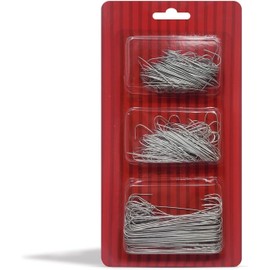 Bexter 300 Pack of Silver Ornament Hooks Christmas Tree Decorating Hooks- Metal Wire Ornament Hooks for Christmas Tree Decoration Hanging (Silver) (Happy Holidays!!) | Bexter