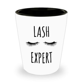 HollyWood & Twine Lash Tech Eyelash Artist Gifts Lashes Technician Lash Expert Ceramic Shot Glass
