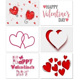 Small World Greetings Assorted Valentine’s Day Cards 12 Count - Blank Inside with Envelopes - A2 Size (5.5"x4.25") - Friends, Family, and More