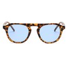 LJCZKA Retro Round Sunglasses Mens Womens Classic Trendy Flat Top
