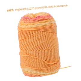 DOITOOL 1roll Rainbow Yarn Ply Soft Weaving String for Handmade Doll Pillow and Blanket Craft Projects Safe Material for Creative Home Decorations