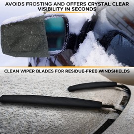 EcoNour EcoNour Windshield Cover for Ice and Snow (4-Pack) | Durable Winter Snow Cover with Side Mirror & Wiper Blade Covers | Waterproof Protection for Cars, SUVs, Trucks