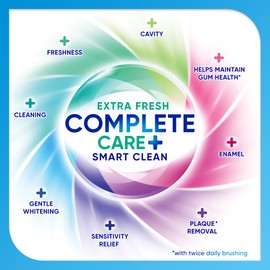 Sensodyne Complete Care + Smart Clean Toothpaste for Sensitive Teeth, Extra Fresh, 100g