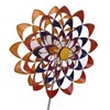 Outdoor 3D Windmill Colourful Exquisite Metal Wind Spinner with Ground