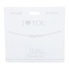 Silver plated name bracelet with the saying "I love you"