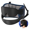 Travel Pillows for Airplanes with Sleep Eye Mask, Chin Strap,