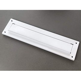 Letter Flap, Letter Flap, White Gloss, 310 x 80 cm, Front Plate RAL 9016 Post Slot