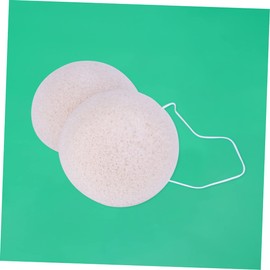 Minkissy 2pcs Bamboo Charcoal Facial Cleansing Sponges Gentle Exfoliating Puff for Makeup Removal Skin Care Random Color Safe and Healthy Material for All Skin Types