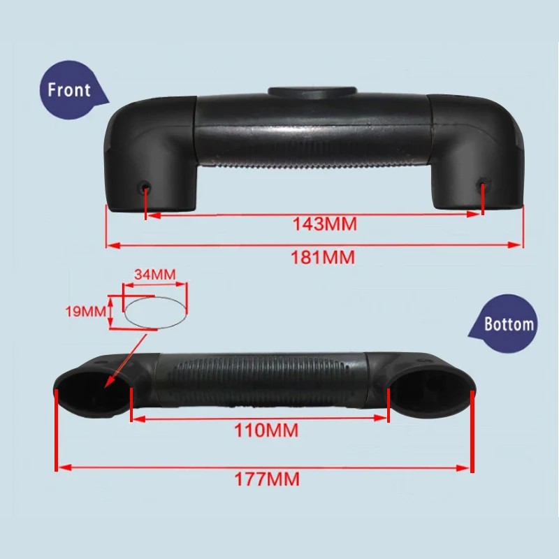 Suitcase Replacement Handle for Luggage Repair – Comfortable Screw-On Carry