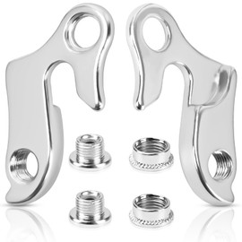 FLEXNOVA Derailleur Hanger, Pack of 2 Mech Derailleur Hanger Bicycle Rear Hook with Mounting Screws Aluminium Alloy Derailleur Hanger Cube Replacement Rear Derailleur Hanger Bike Gear Hanger for