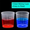 100 Pack 30ml/1oz Plastic Graduated Cups Transparent Scale Cups Plastic