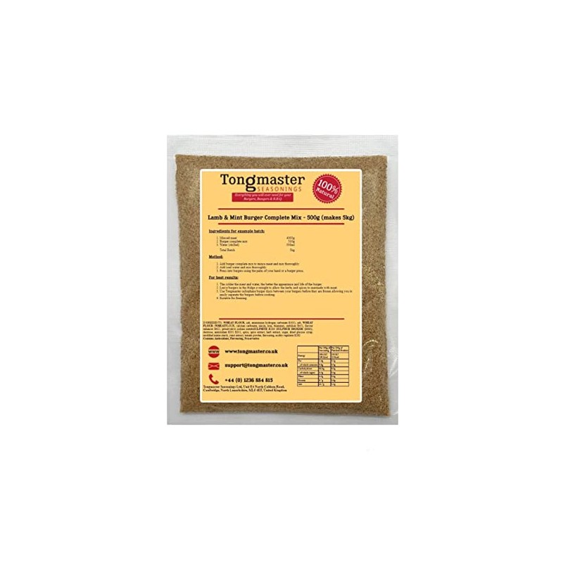 Lamb & Mint Burger Complete Mix - 500g (makes 5kg)