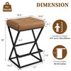 Bar Stools Set of 2, 26" Leather Counter Height Bar