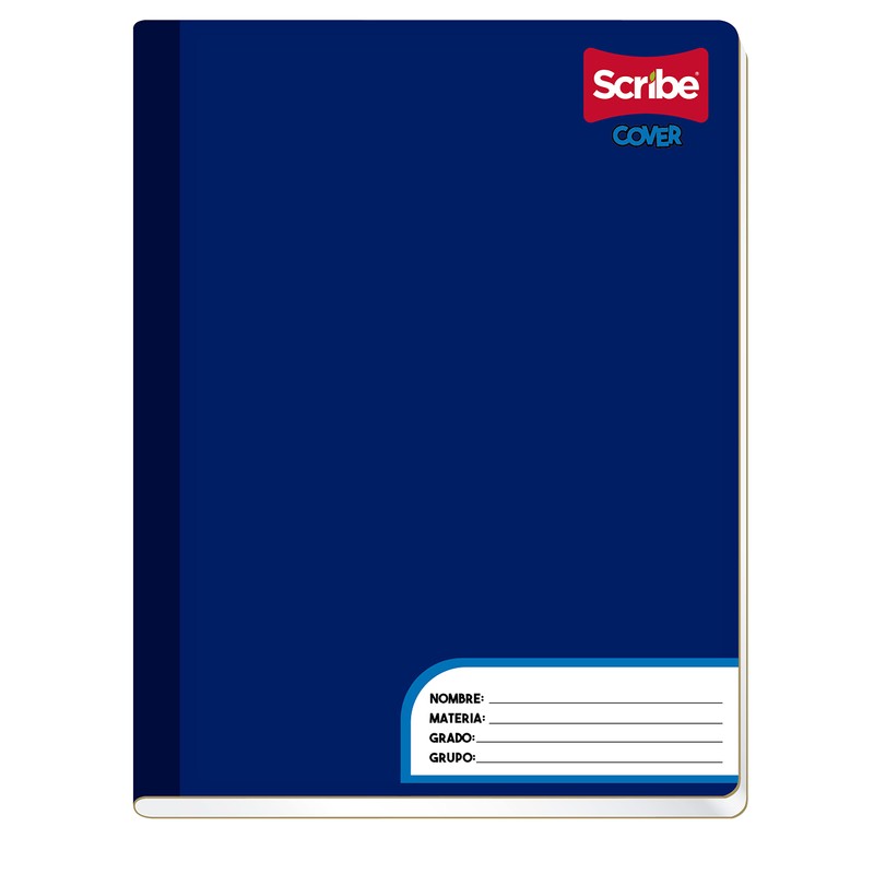 Scribe, COVER, Cuaderno Profesional Cosido de Pasta Semi Rígida, Rayado