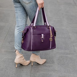 MKF Collection Opal Lightweight Satchel Bag for women, Vegan Leather Large Shoulder Handbag by Mia K.