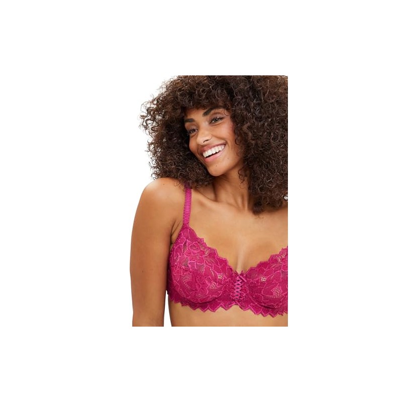 SANS COMPLEXE Women's Arum Full Coverage Bra, Cherry Sorbet, 80E,