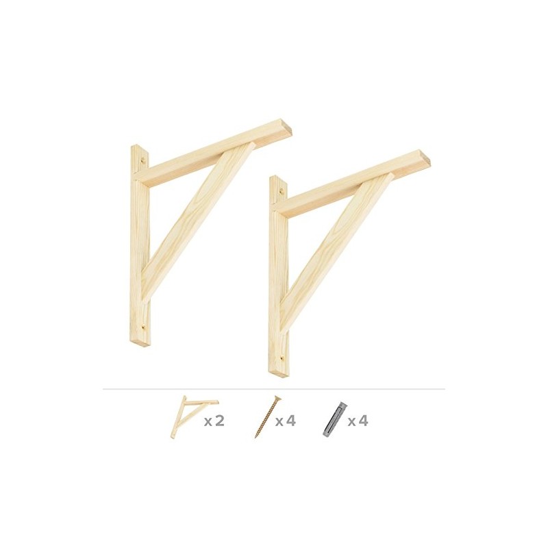 Velano - 2 x WDW KIEFE Console, Shelf Bracket, 280