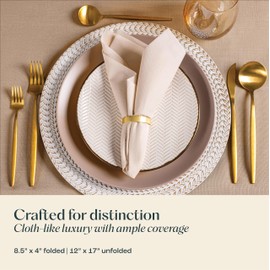 200-Pack Disposable Linen-Feel Black Napkins, 12" x 17" Cloth-Like Paper Dinner Napkins For Wedding, Bathroom, Party Or Event