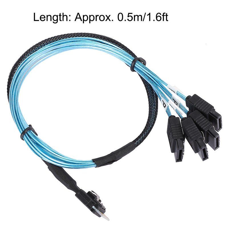 12Gbps Connecting Line MINI SAS 38p SFF‑8654 to 4 x