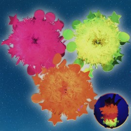 Mega-L 12 Pcs Glow in The Dark Party Bracelet, Glow in The Dark Party Supplies, Neon Fluorescent Blacklight Bracelet Party Favors, Glow Photo Booth Props Bracelets Accessories for Women, Men