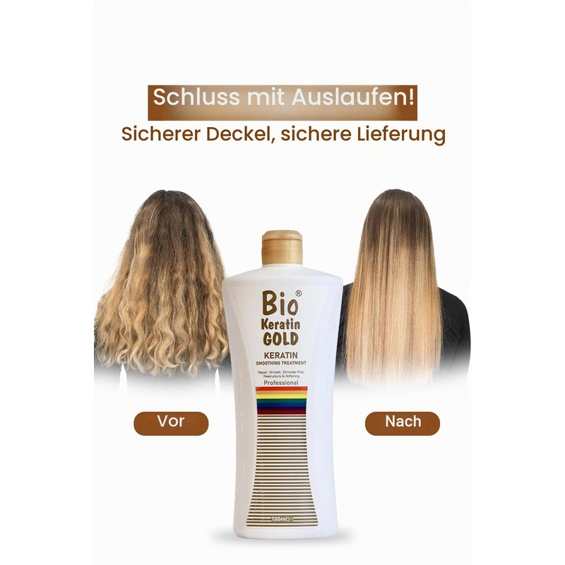 Organic Keratin Gold 700ml Keratin Gold Hair Care Product -