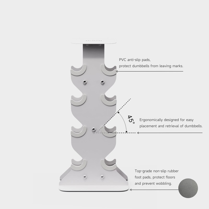 WeGym Dumbbell Racks, Space Saving Solution, Sturdy Cast Iron, Home